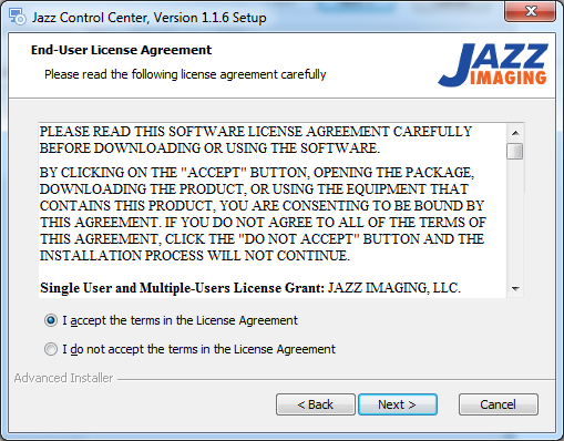 Jazz Rx Software Setting up the Jazz Solo sensor