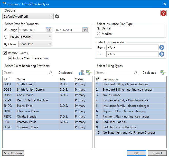 Running an Insurance Transaction Analysis