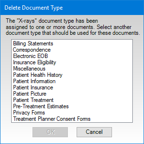 Deleting document types
