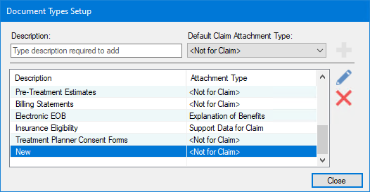 Deleting document types