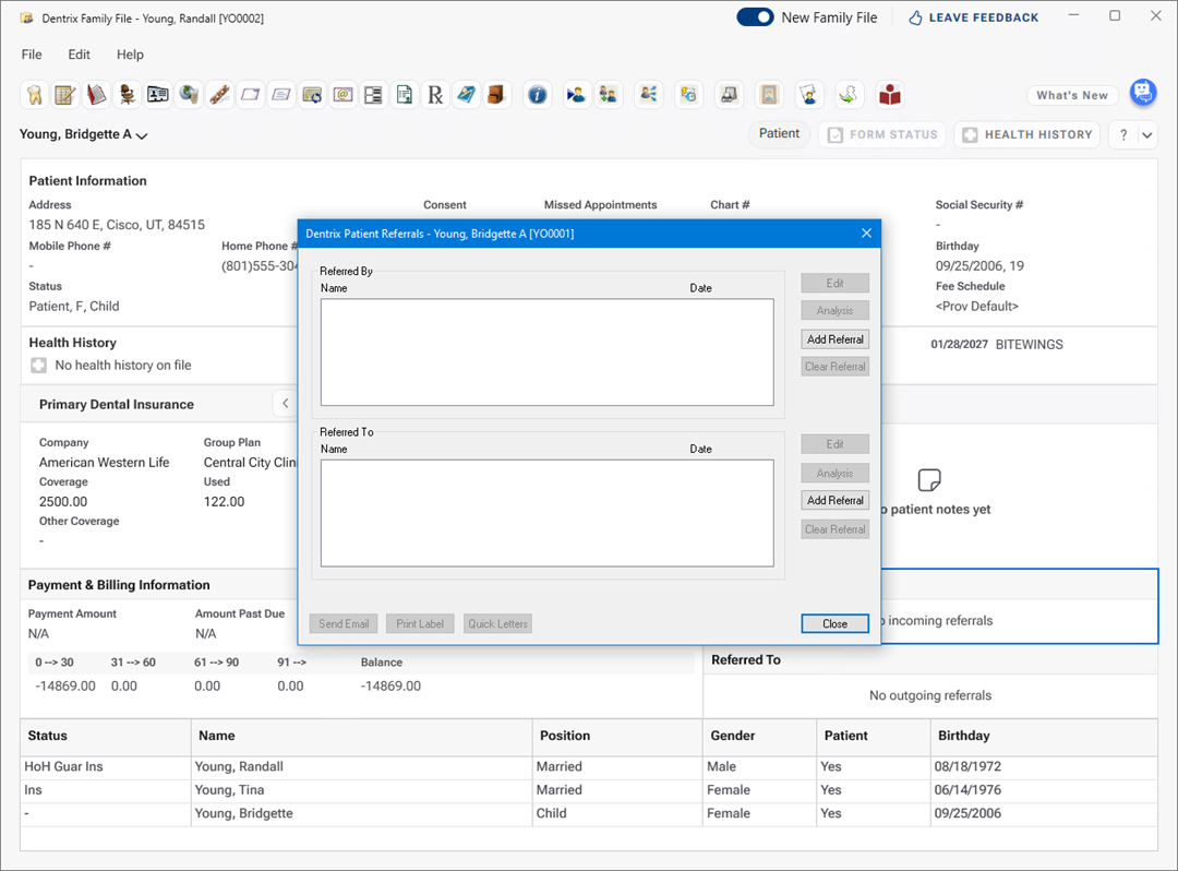 Previewing the new Family File