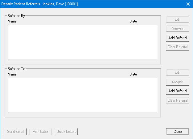 Adding referrals from outside sources