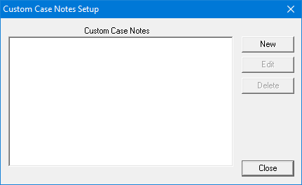 Adding custom case notes