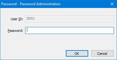 Changing passwords with the username menu