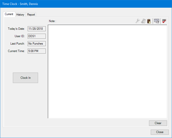 Printing time clock reports