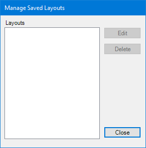 Editing saved layouts