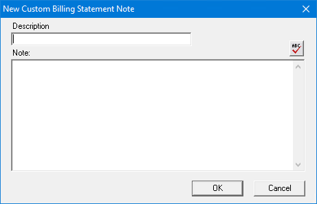 Adding billing statement notes
