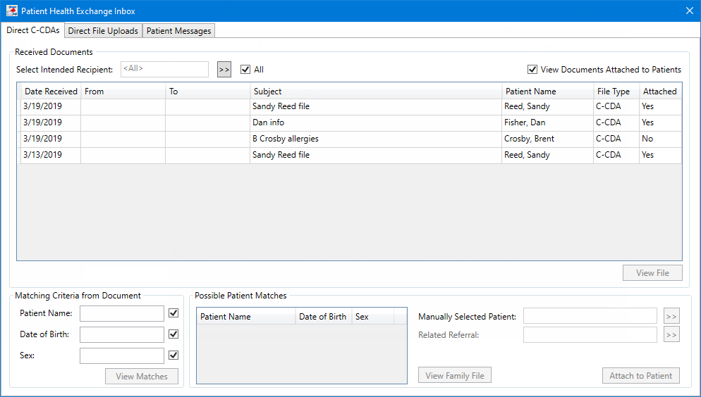 Importing C-CDA documents
