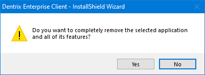Client uninstall