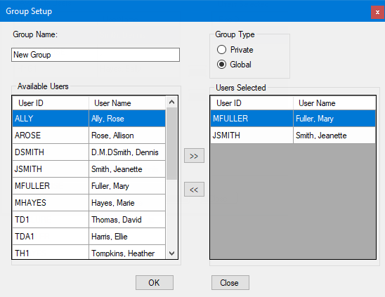 Editing contact groups