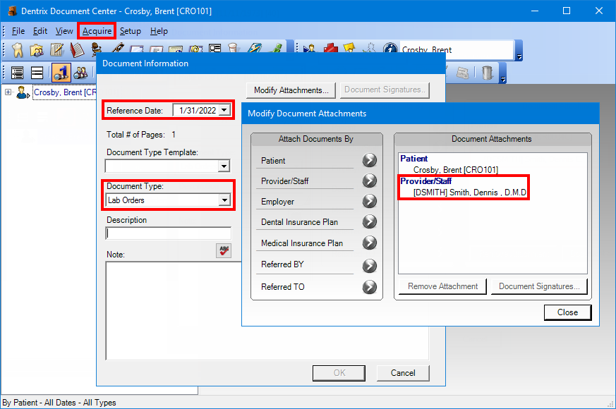 Example Amended Lab Order Lab order as document